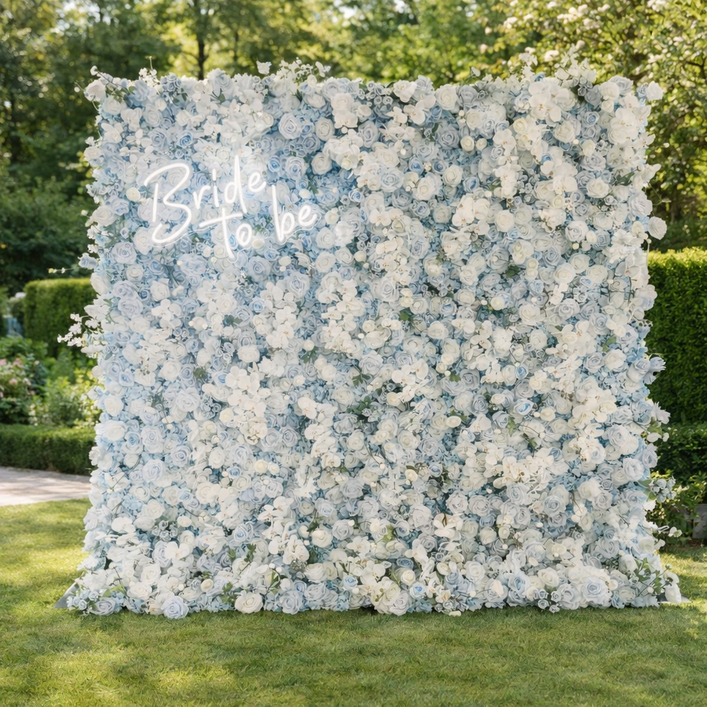 Silk flower wall