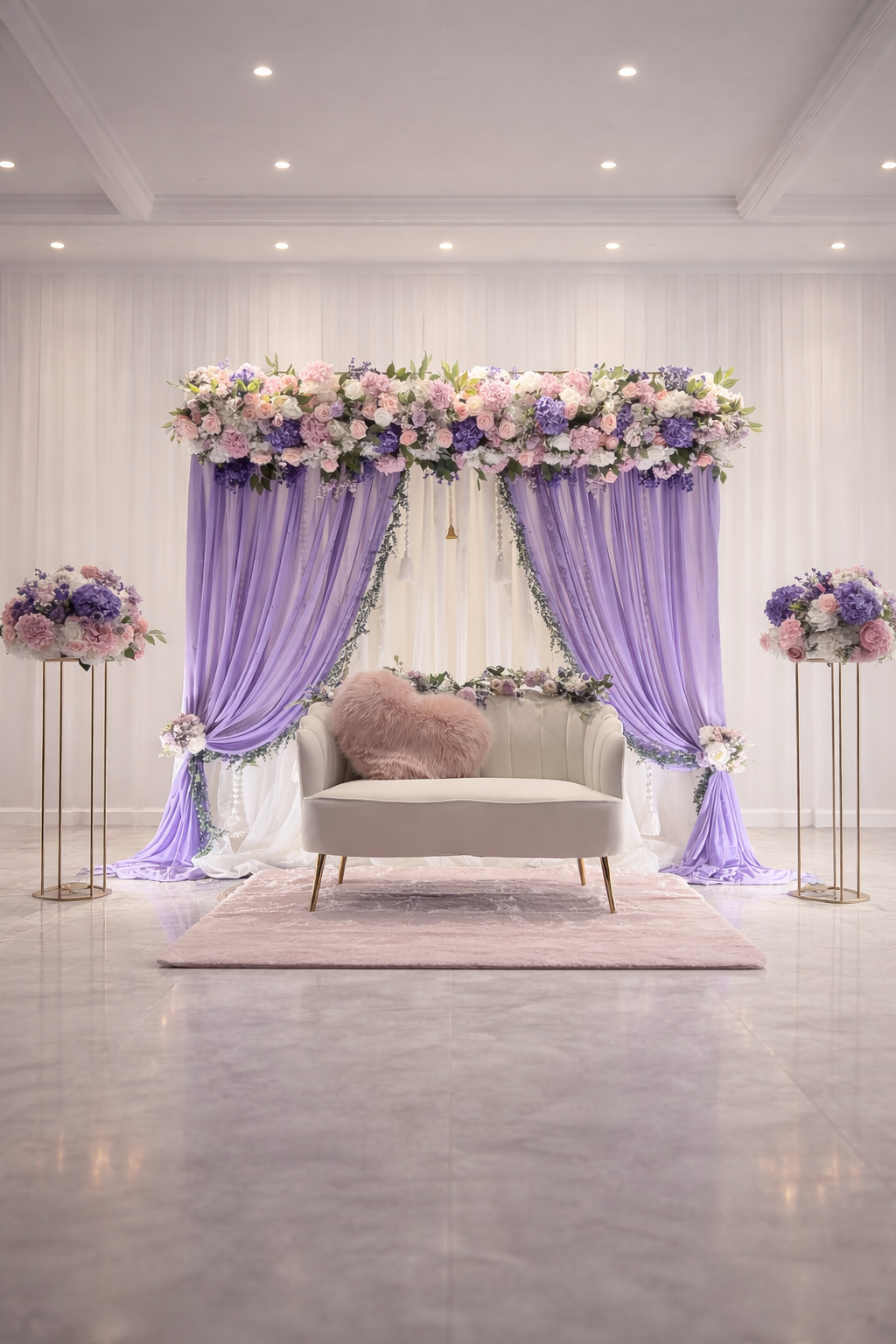 Custom floral wall for bridal shower events in New Jersey